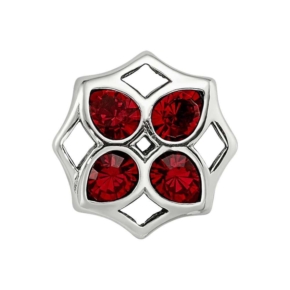 Sterling Silver Reflections Latticewith Crystals Flower Bead