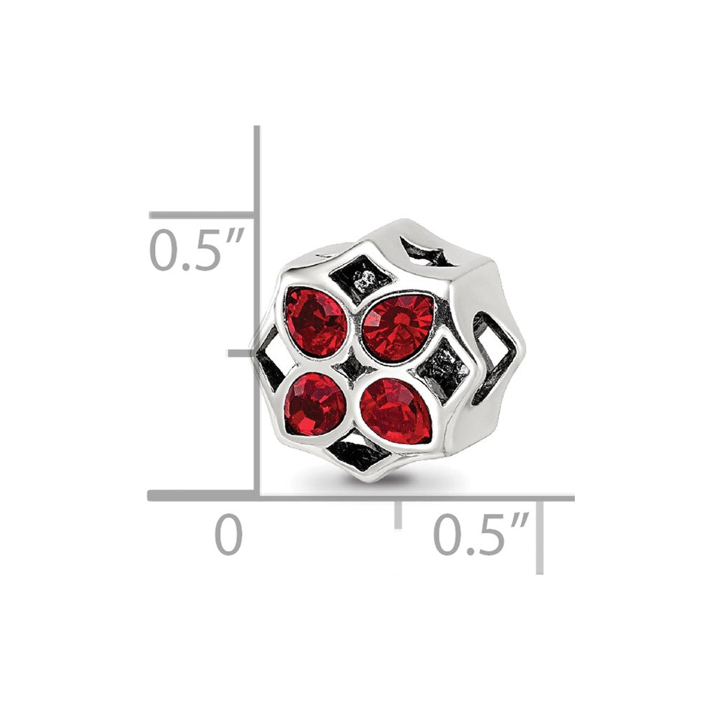 Sterling Silver Reflections Latticewith Crystals Flower Bead