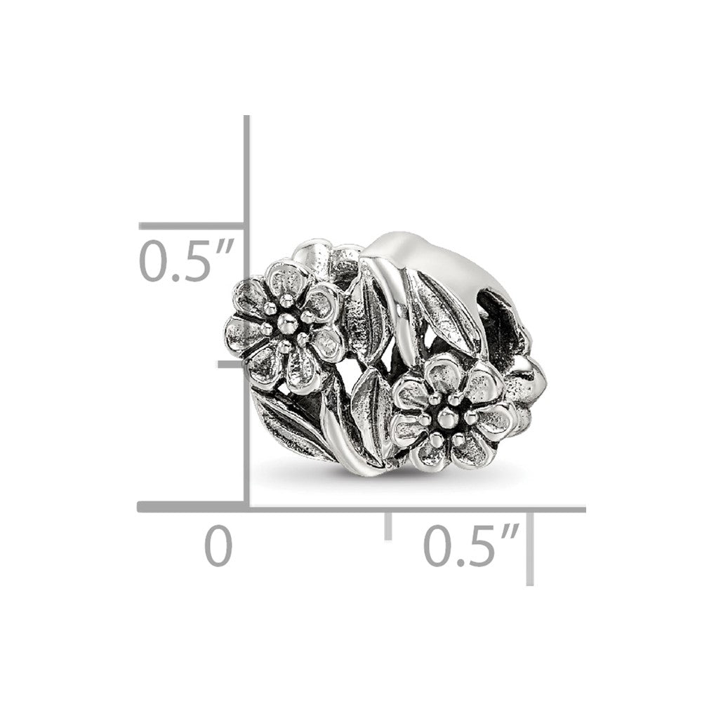 Sterling Silver Reflections Flowers Bead