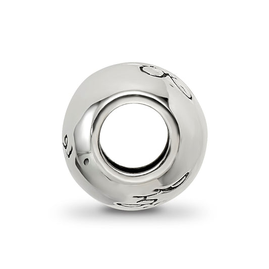 Sterling Silver Reflections Antiqued We Are Family Flower Bead