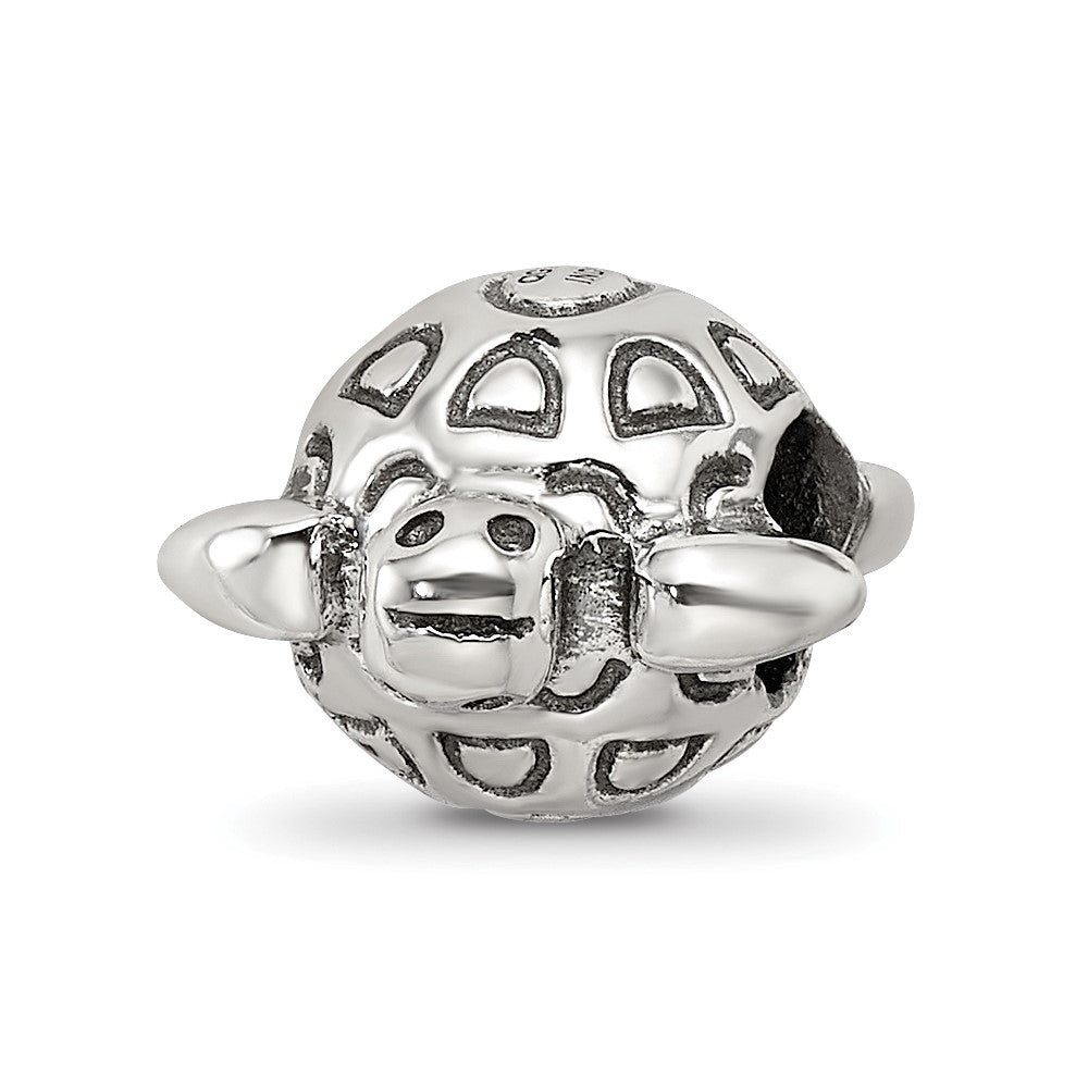 Sterling Silver Reflections Antiqued Turtle Bead