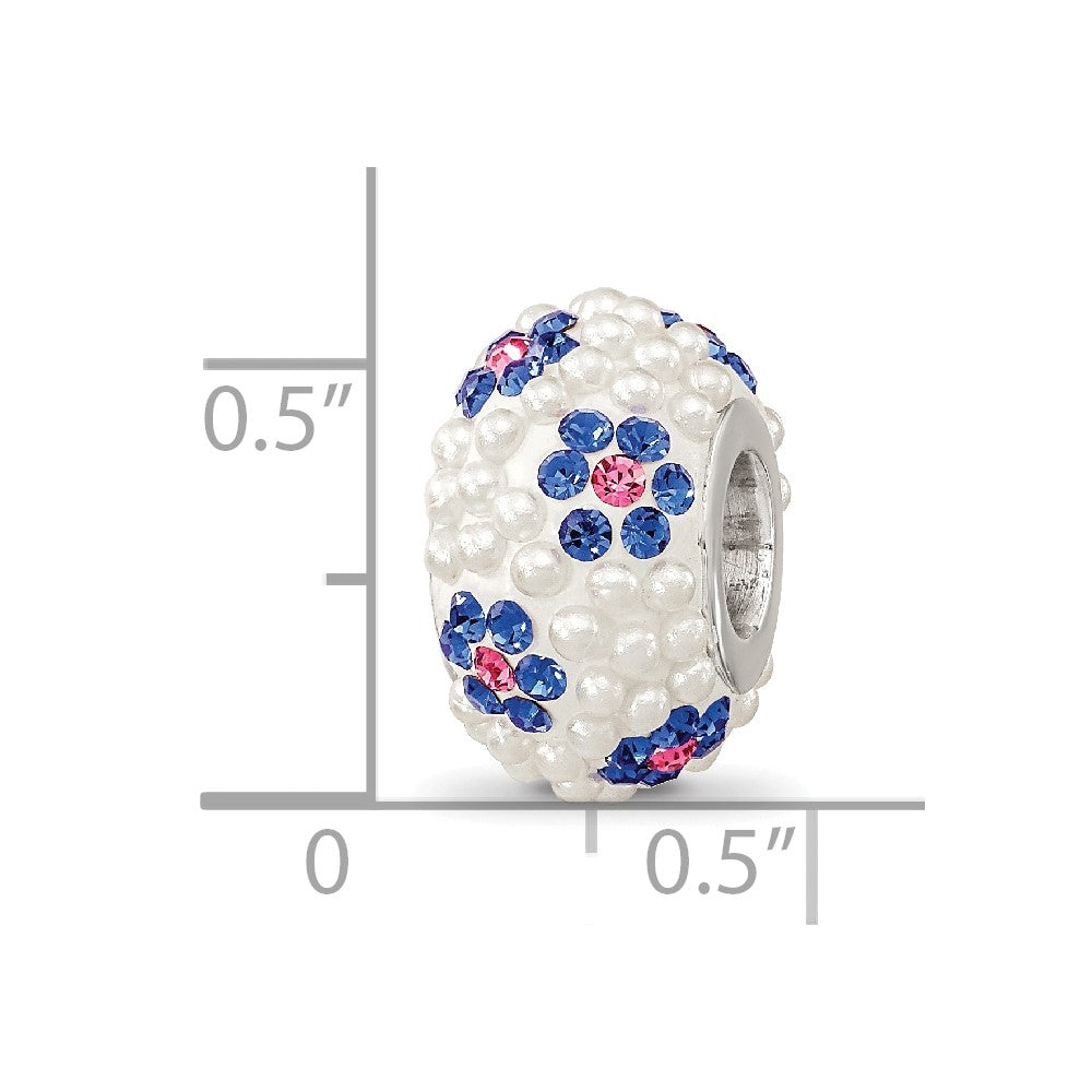 SS Reflections Rhod-plated Preciosa Crystal & Imitation Pearl Bead