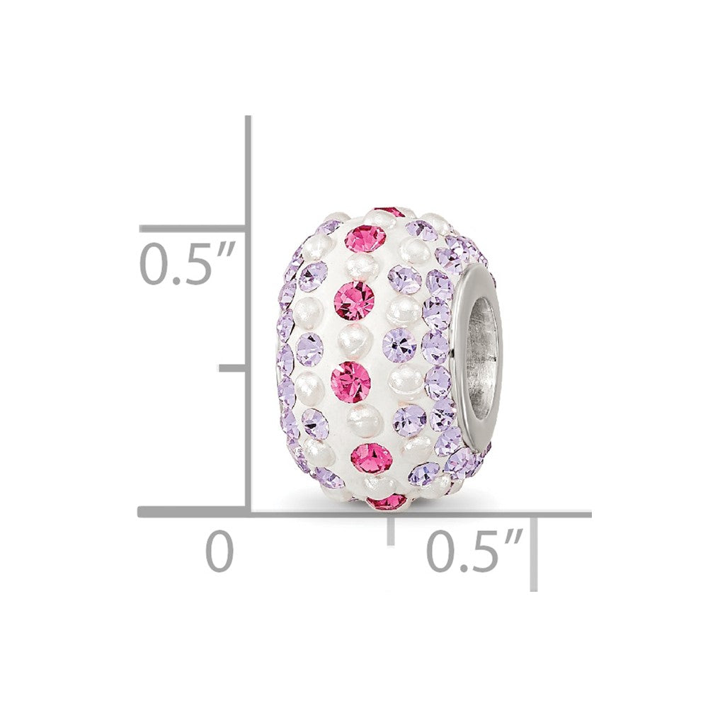 SS Reflections Rhod-pl Pink/Purple Preciosa Crystal & Imitation Pearl Bead