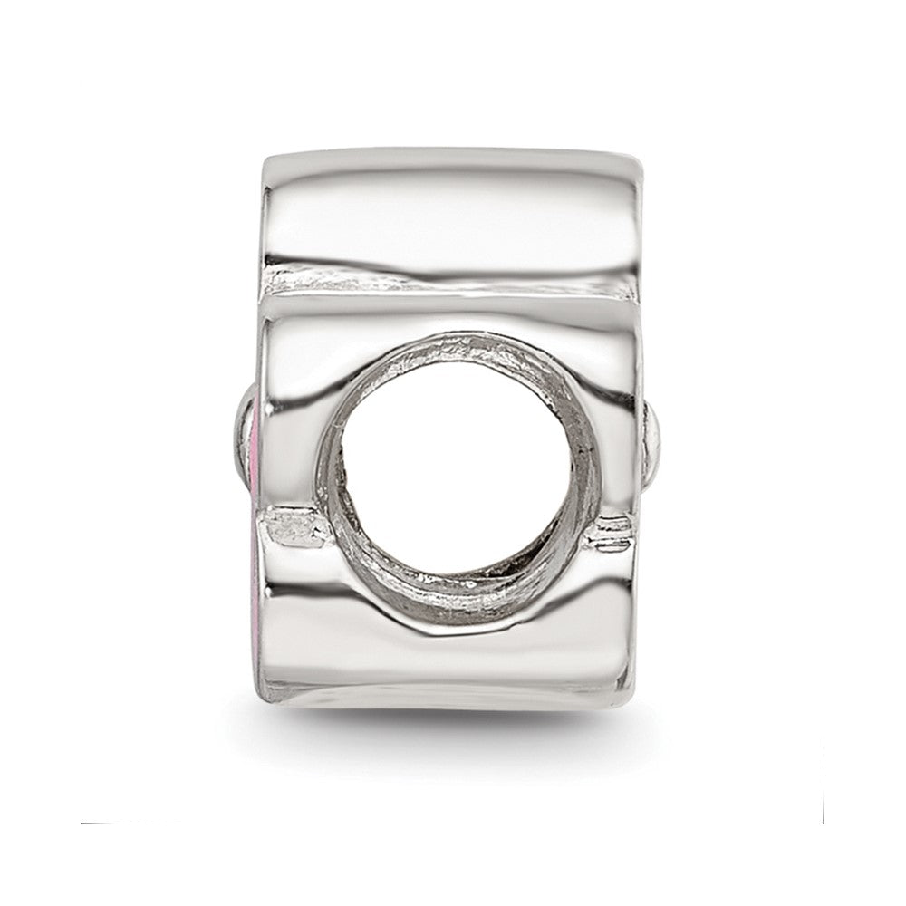 Sterling Silver Reflections Pink Enamel Flower Bead