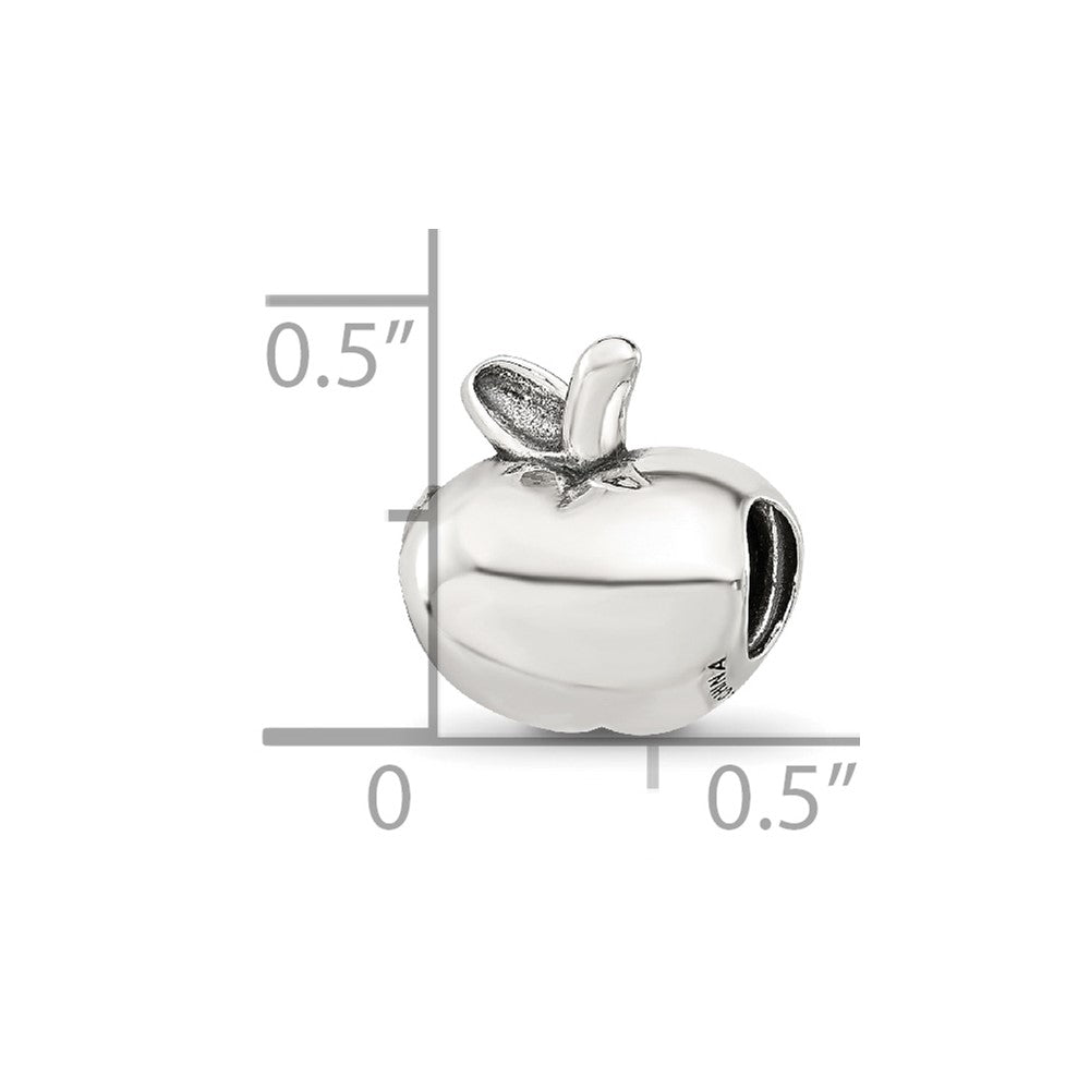 Sterling Silver Reflections Polished Apple Bead