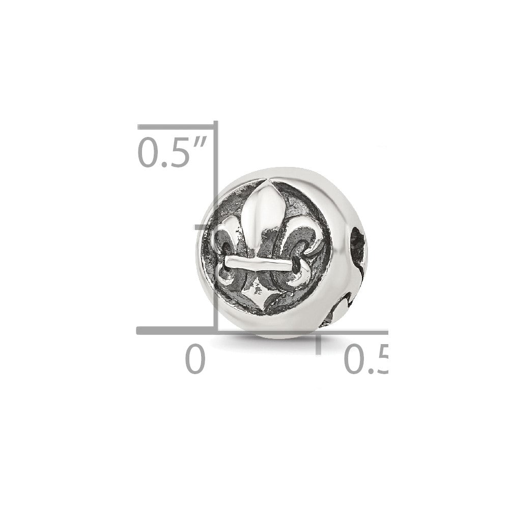 Sterling Silver Reflections Fleur-de-lis Hinged Bead