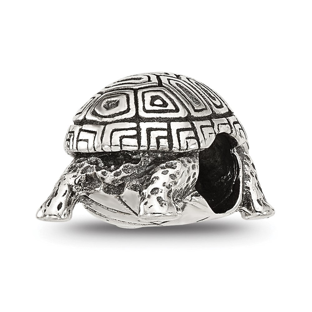 Sterling Silver Reflections Antiqued Turtle Bead