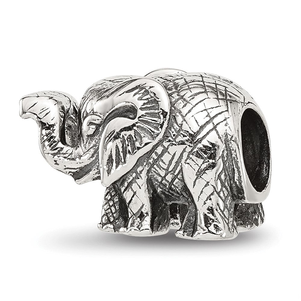 Sterling Silver Reflections Antiqued Elephant Bead