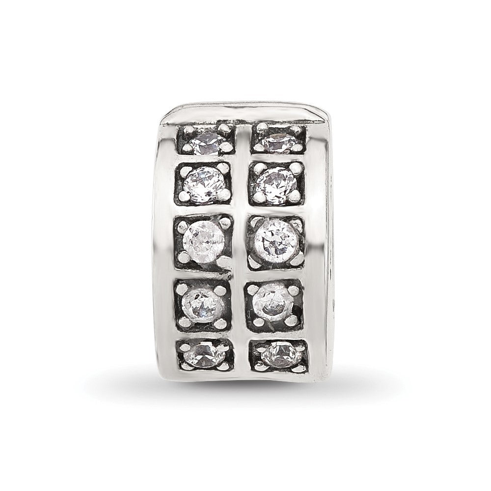 Sterling Silver Reflections CZ Clip Bead