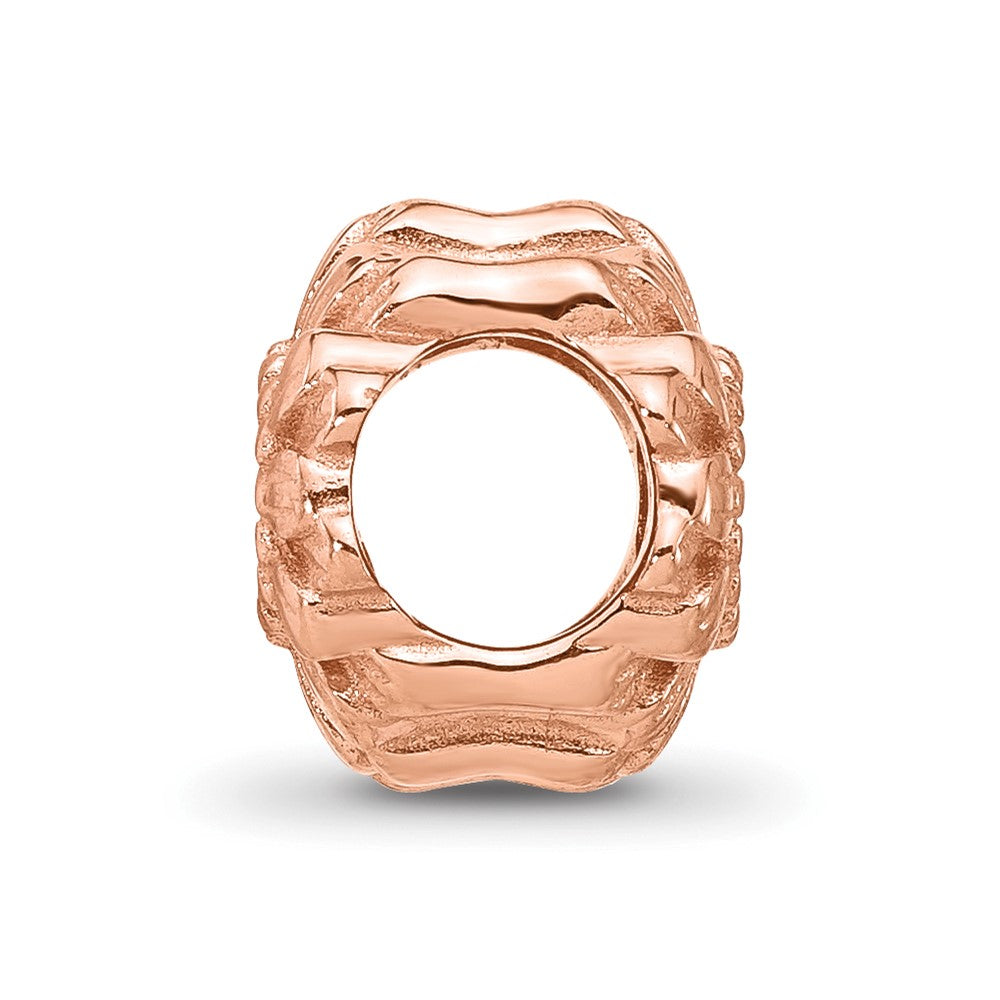 Sterling Silver Reflections Rose Gold-plated Floral Daisy Bead