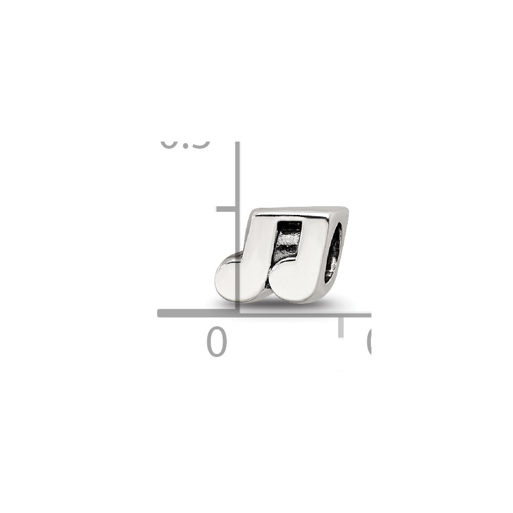 Sterling Silver Reflections Kids Music Notes Bead
