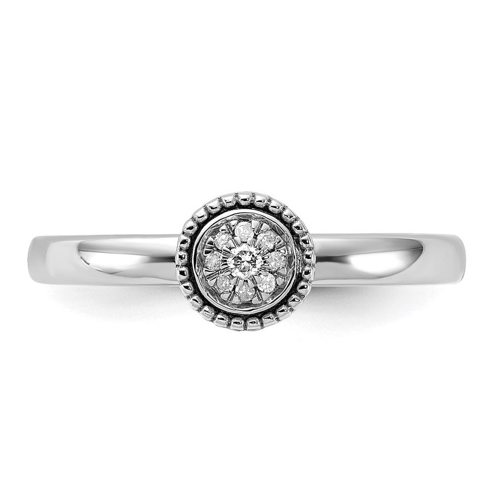 Sterling Silver Stackable Expressions Diamond Round Ring