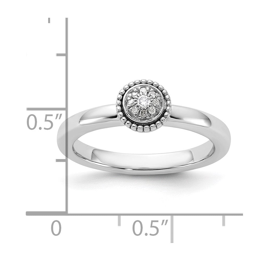 Sterling Silver Stackable Expressions Diamond Round Ring