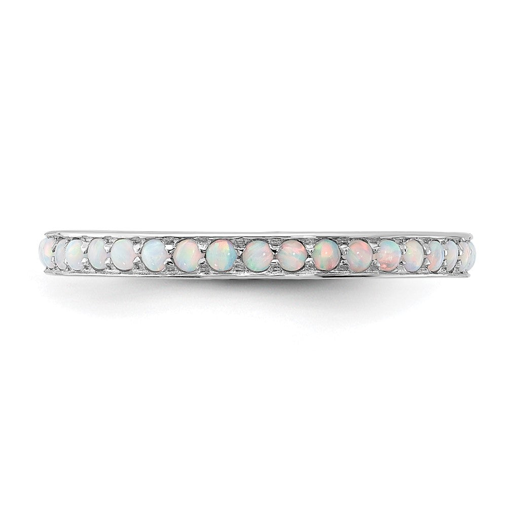 Sterling Silver Stackable Expressions Created Opal Ring
