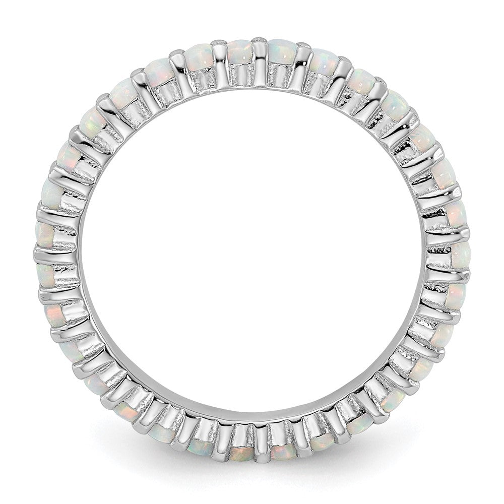 Sterling Silver Stackable Expressions Created Opal Ring