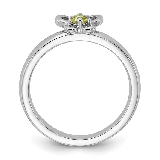 Sterling Silver Stackable Expressions Peridot Ring
