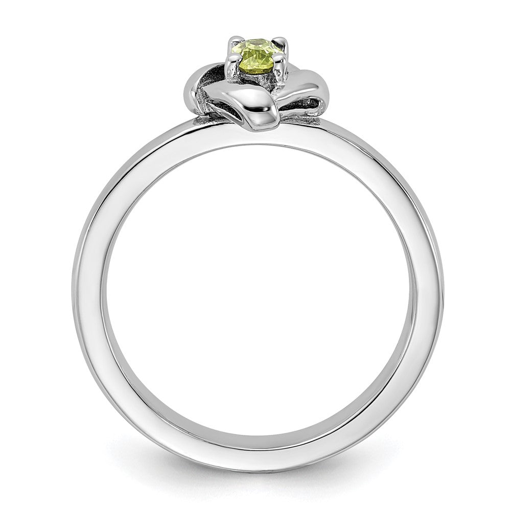 Sterling Silver Stackable Expressions Peridot Ring