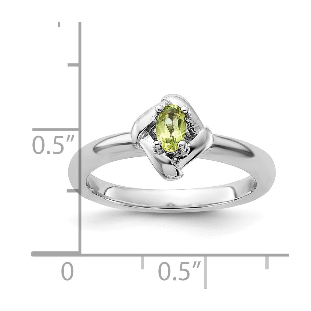 Sterling Silver Stackable Expressions Peridot Ring