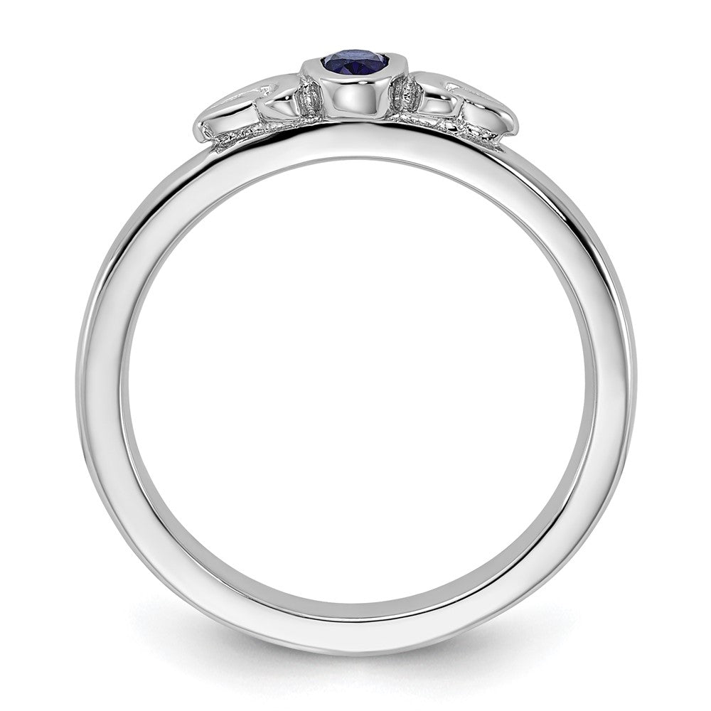 Sterling Silver Stackable Expressions Created Sapphire Ring