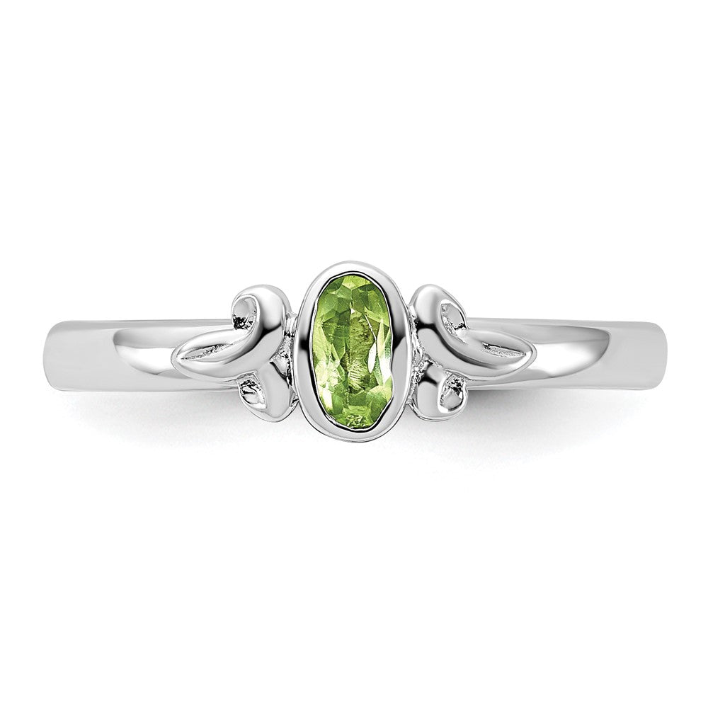 Sterling Silver Stackable Expressions Peridot Ring