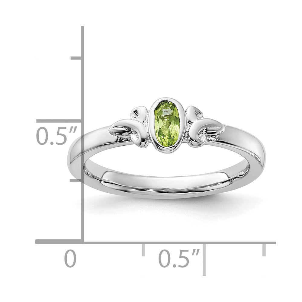 Sterling Silver Stackable Expressions Peridot Ring