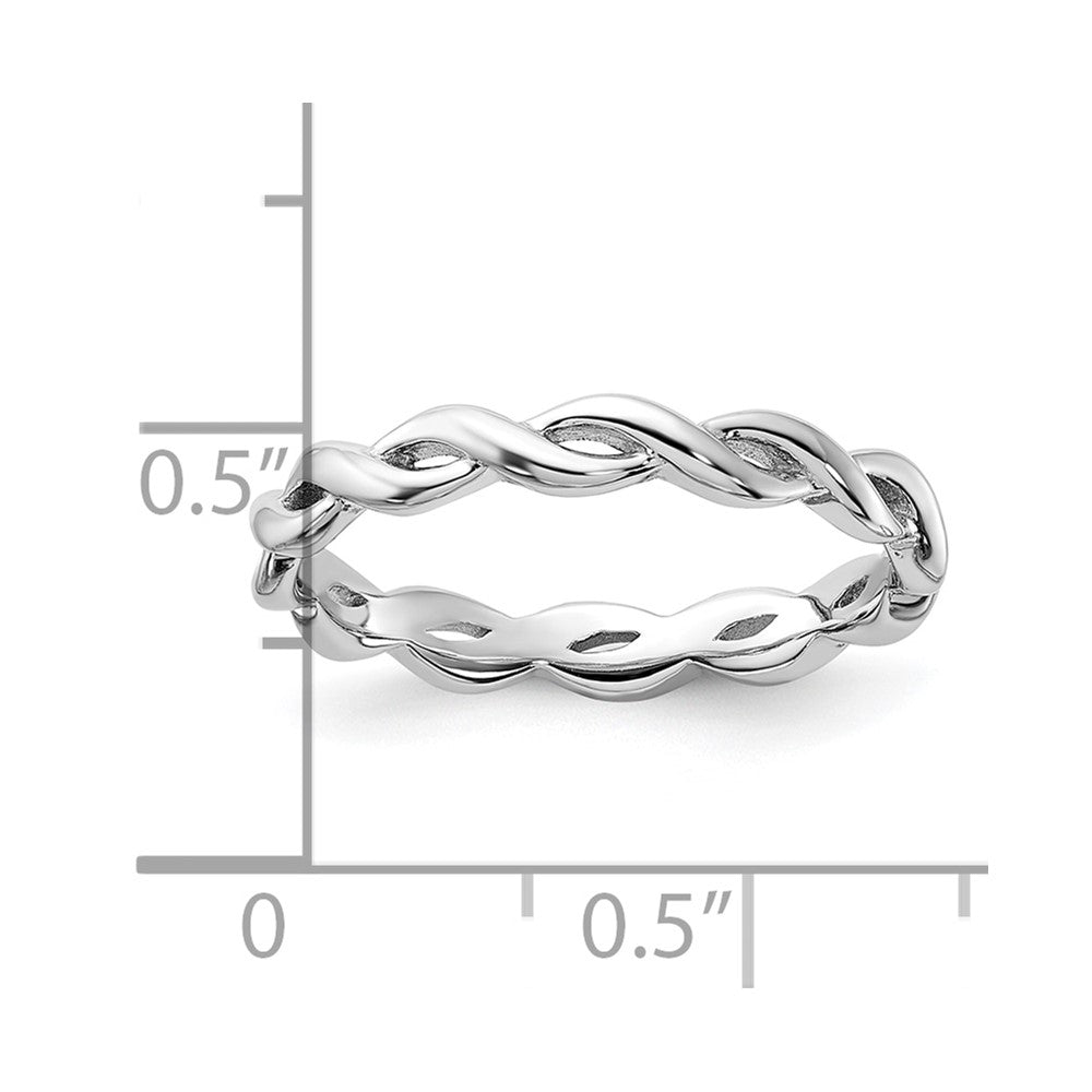 Sterling Silver Stackable Expressions Carved Band Ring