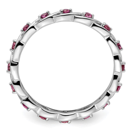 Sterling Silver Stackable Expressions Rhodolite Garnet Ring