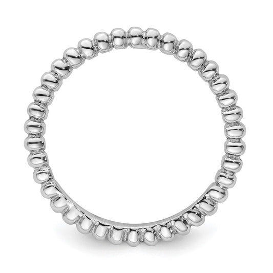 Sterling Silver Stackable Expressions Rhodium-plated Ring