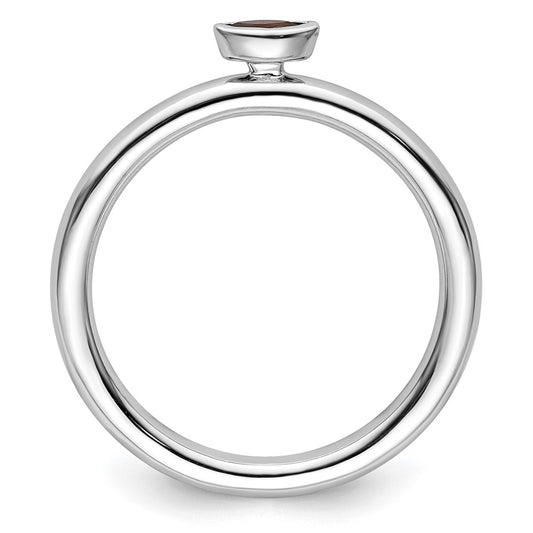 Sterling Silver Stackable Expressions Garnet Ring