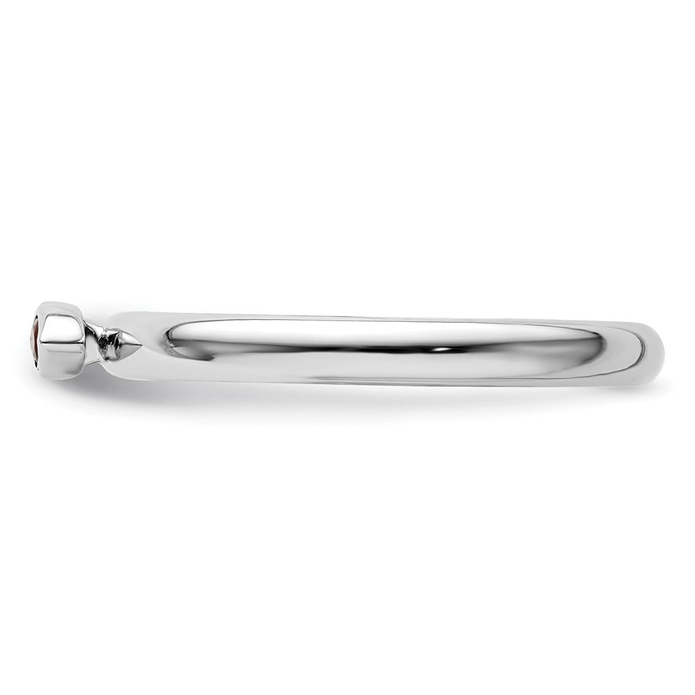Sterling Silver Stackable Expressions Garnet Ring