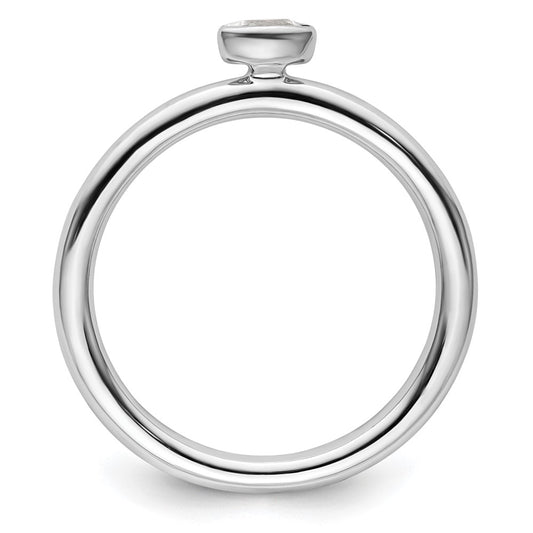 Sterling Silver Stackable Expressions White Topaz Ring