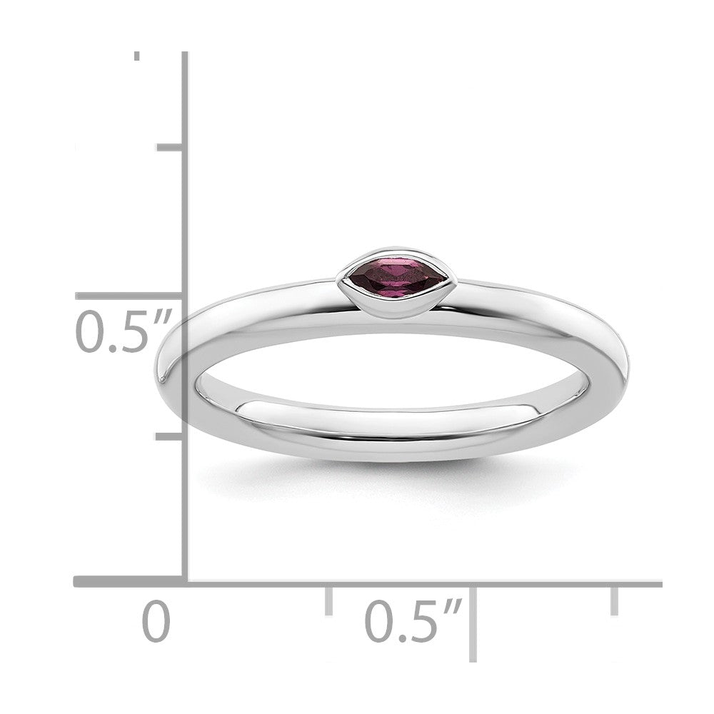 Sterling Silver Stackable Expressions Rhodolite Garnet Ring