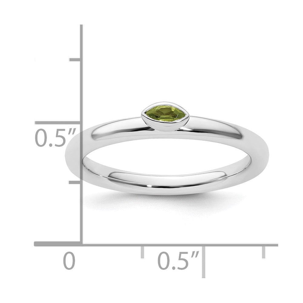 Sterling Silver Stackable Expressions Peridot Ring