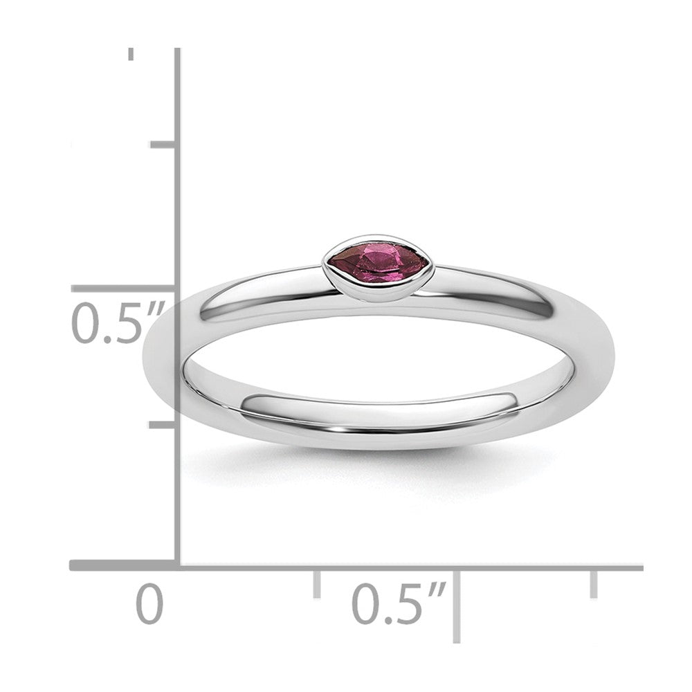 Sterling Silver Stackable Expressions Pink Tourmaline Ring