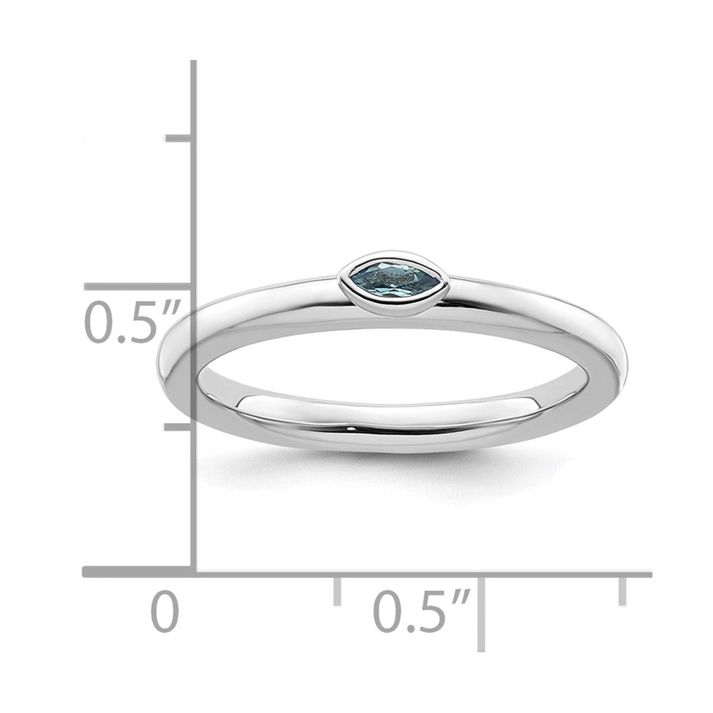 Sterling Silver Stackable Expressions Blue Topaz Ring