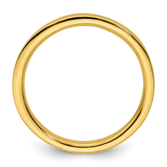 Sterling Silver Stackable Expressions Gold-plated Polished Ring
