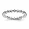 Sterling Silver Stackable Expressions Diamond Ring