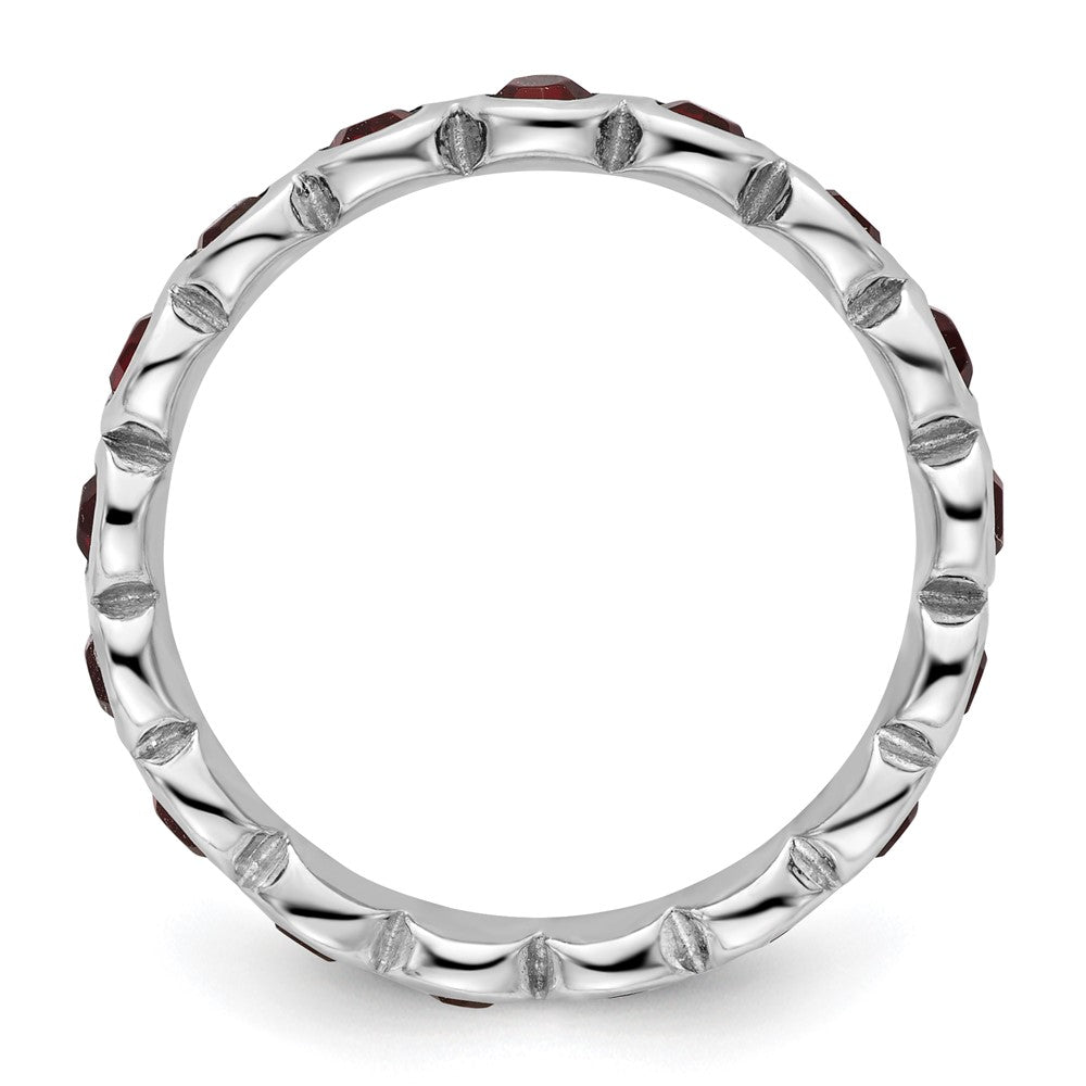 Sterling Silver Stackable Expressions January Crystal Ring