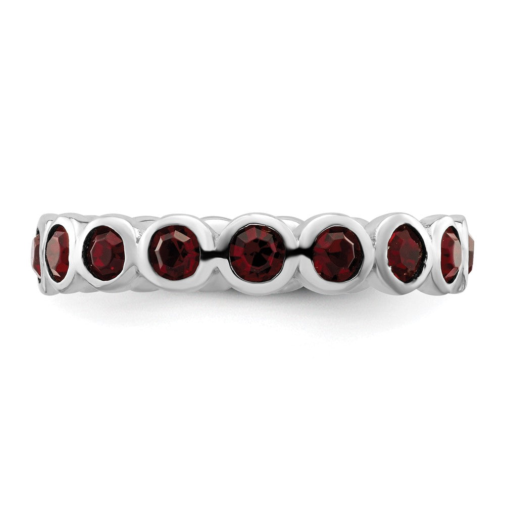 Sterling Silver Stackable Expressions January Crystal Ring