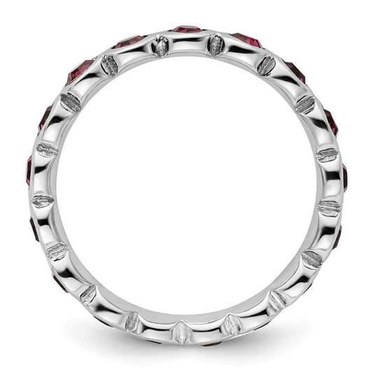 Sterling Silver Stackable Expressions February Crystal Ring