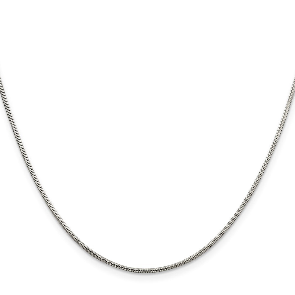 Sterling Silver 1.5mm Round Snake Chain Anklet