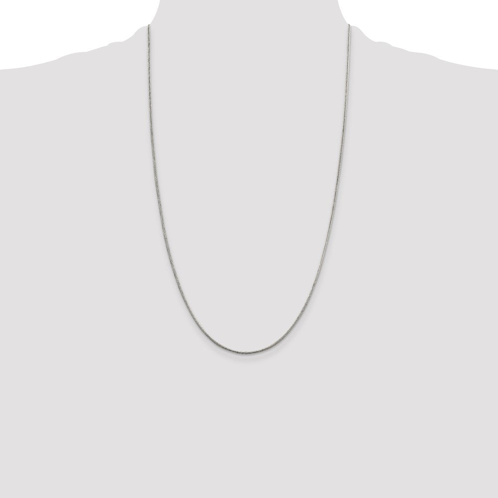 Sterling Silver 1.5mm Round Snake Chain Anklet