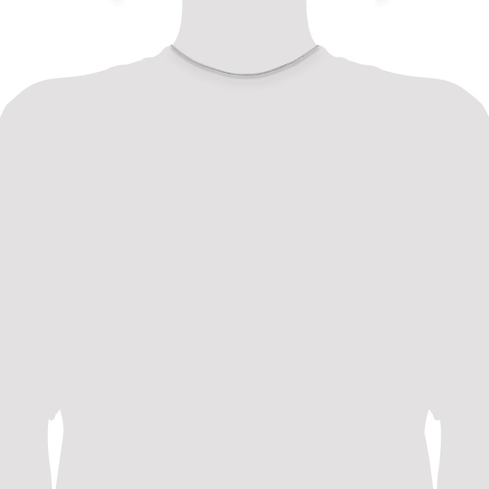 Sterling Silver Rhodium-plated 1.25mm Round Spiga Chain