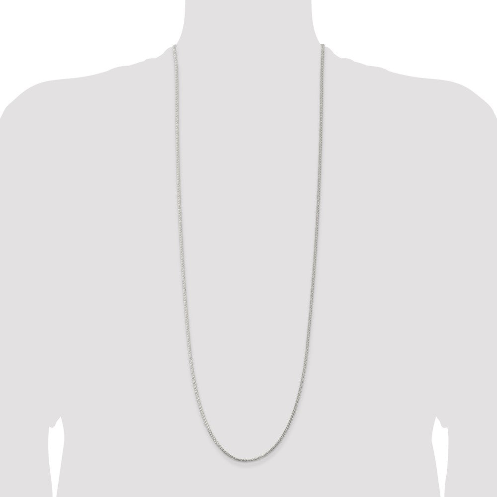 Sterling Silver Rhodium-plated 1.75mm Round Spiga Chain