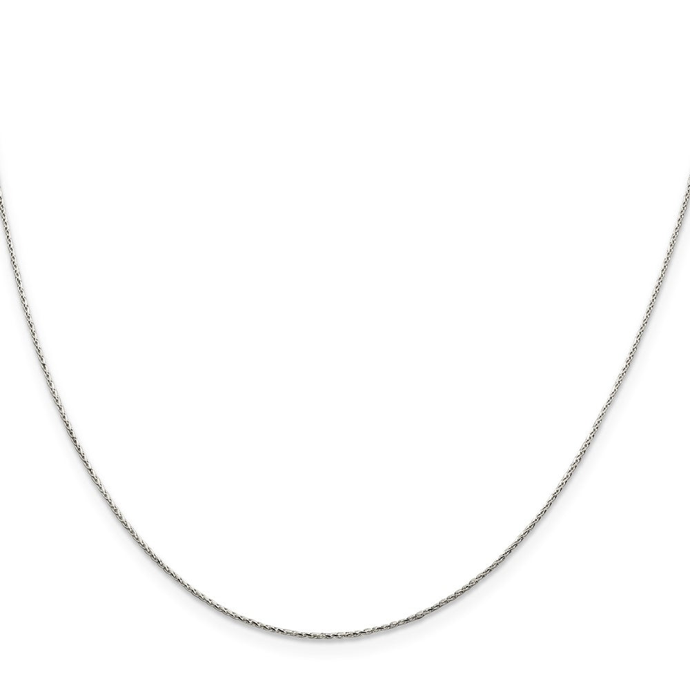 Sterling Silver .85mm Diamond-cut Round Spiga Chain w/2in ext.