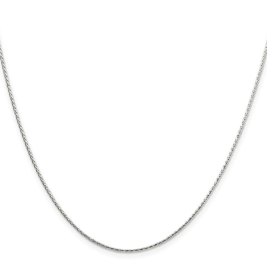 Sterling Silver 1.25mm Diamond-cut Round Spiga Chain w/4in ext.