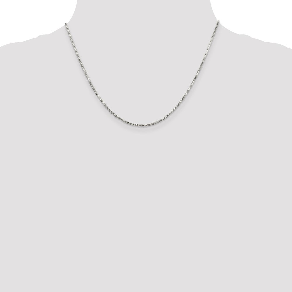 Sterling Silver 1.45mm Diamond-cut Round Spiga Chain