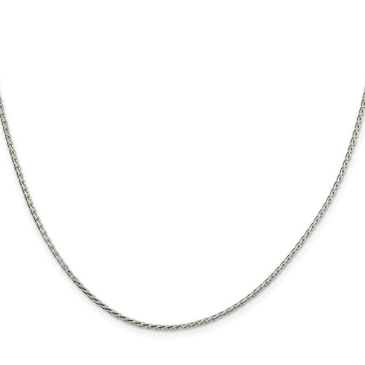 Sterling Silver 1.7mm Diamond-cut Round Spiga Chain w/2in ext.