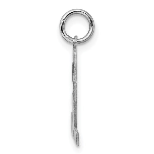 Sterling Silver/Rhodium-plated Polished Number 32 Charm