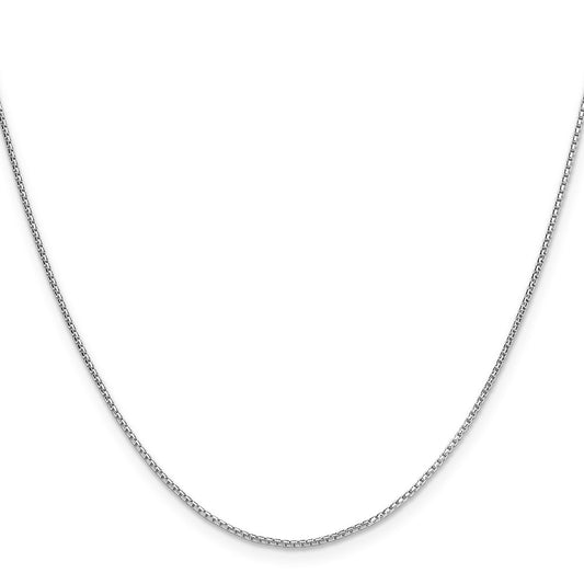 Sterling Silver .95mm Diamond-cut Round Box Chain